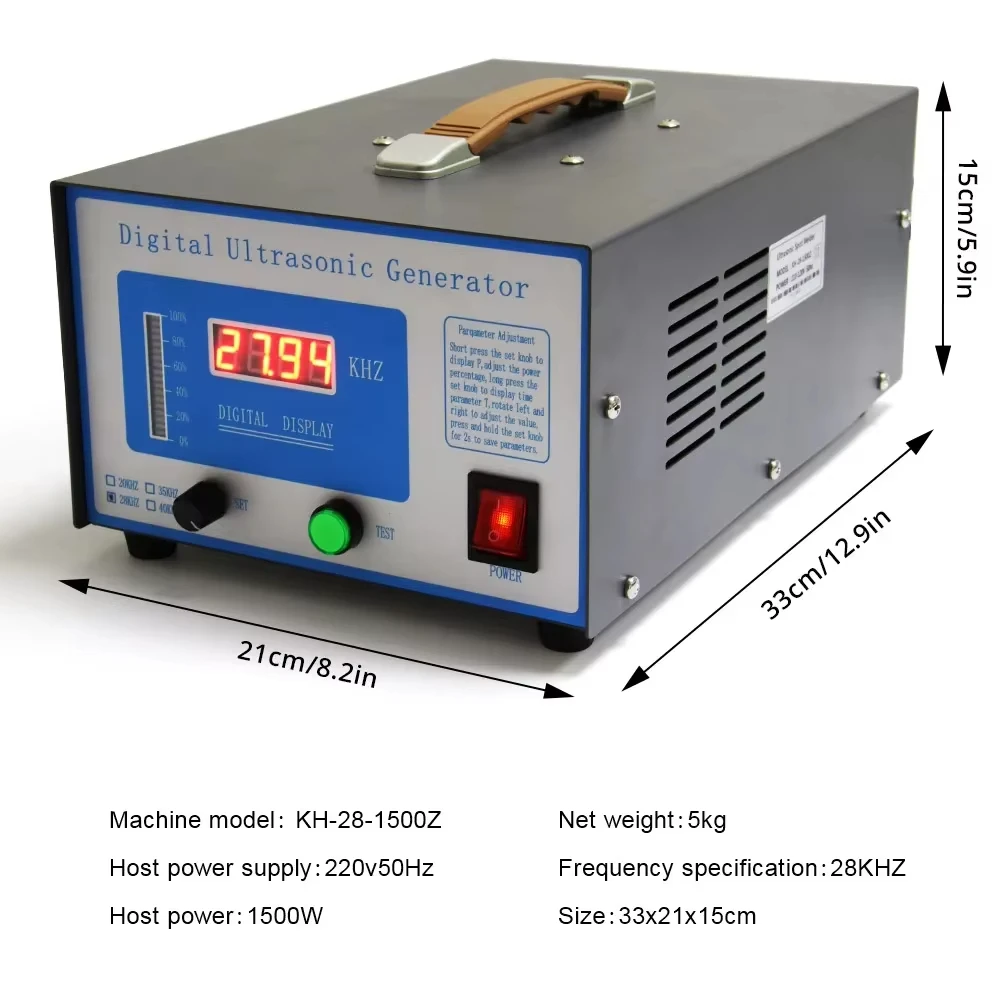 Machine à souder le plastique par ultrasons KH-28KHZ 1500W, soudeur par points en plastique, équipement de soudage par ultrasons, outil de soudage de purée