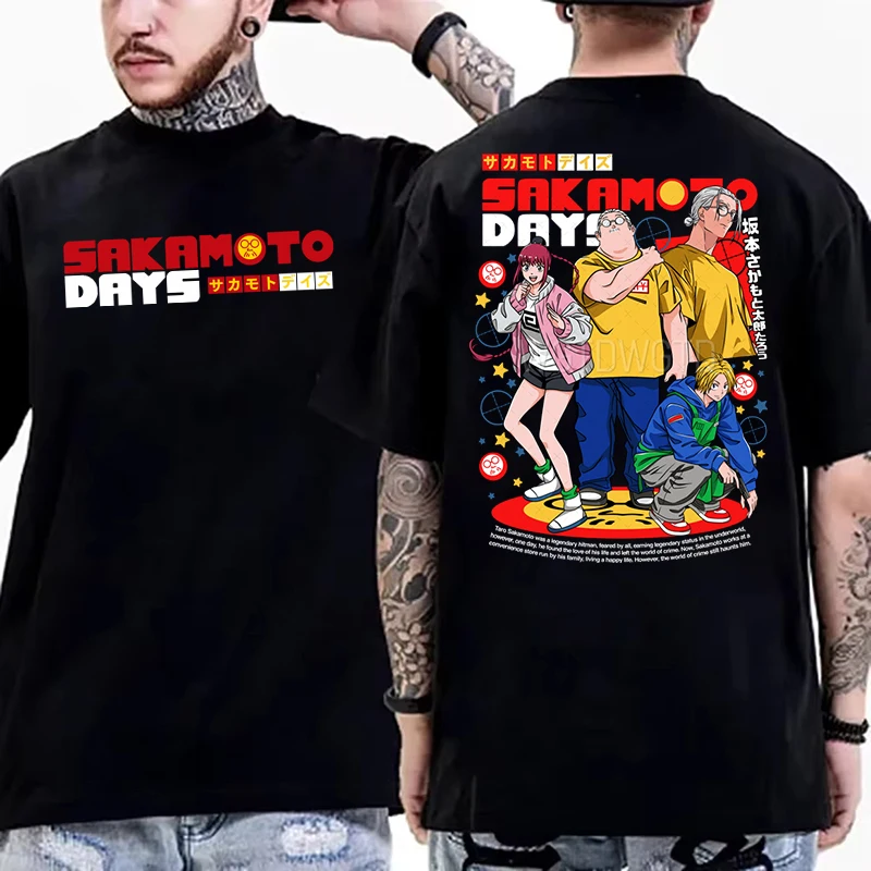 Camisetas con estampado de Sakamoto Days para mujer/hombre, camiseta Unisex con gráfico de Anime, camisetas de algodón de manga corta de verano, estilo Vintage