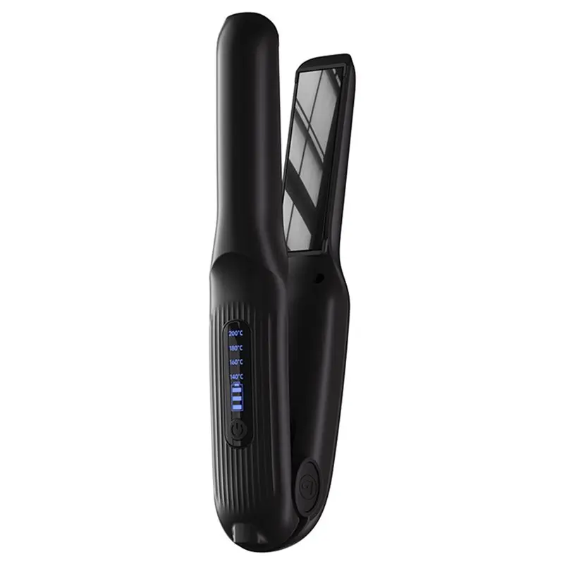 【ESSENTIALS 】Mini Charging USB Wireless Straightening Clip Portable Clip Dual-Function Straightener& Curler Dorm Room Hair Styli