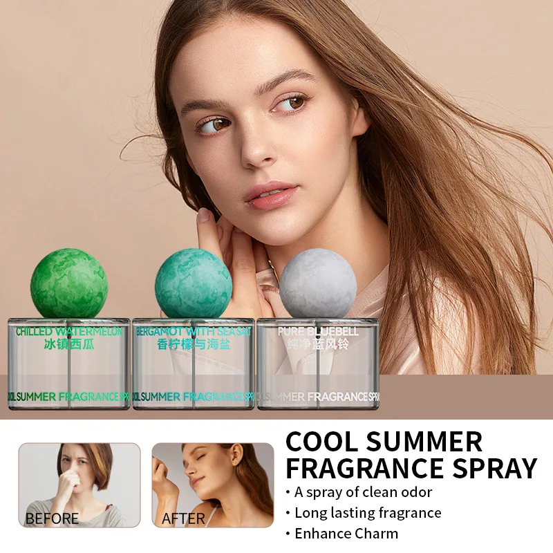 Nowy Perfumowany Spray Blue Wind Chime Arbuz Cytryna i Sól Morska Oryginalny Długotrwały Zapach Lekki Perfumowany Spray dla Kobiet