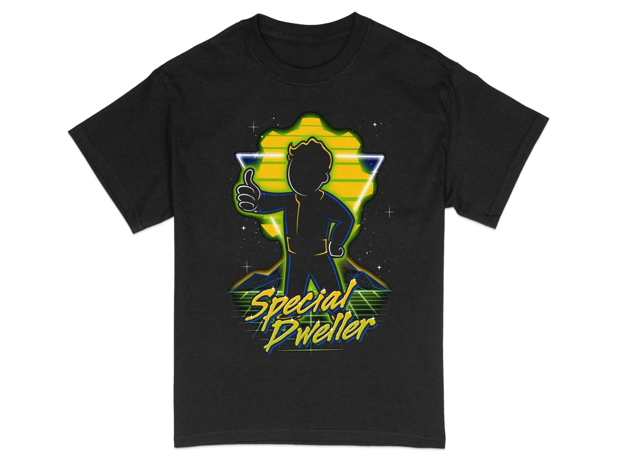 Retro Video Game Character T Shirt Special Dweller Yellow Gaming for Fans