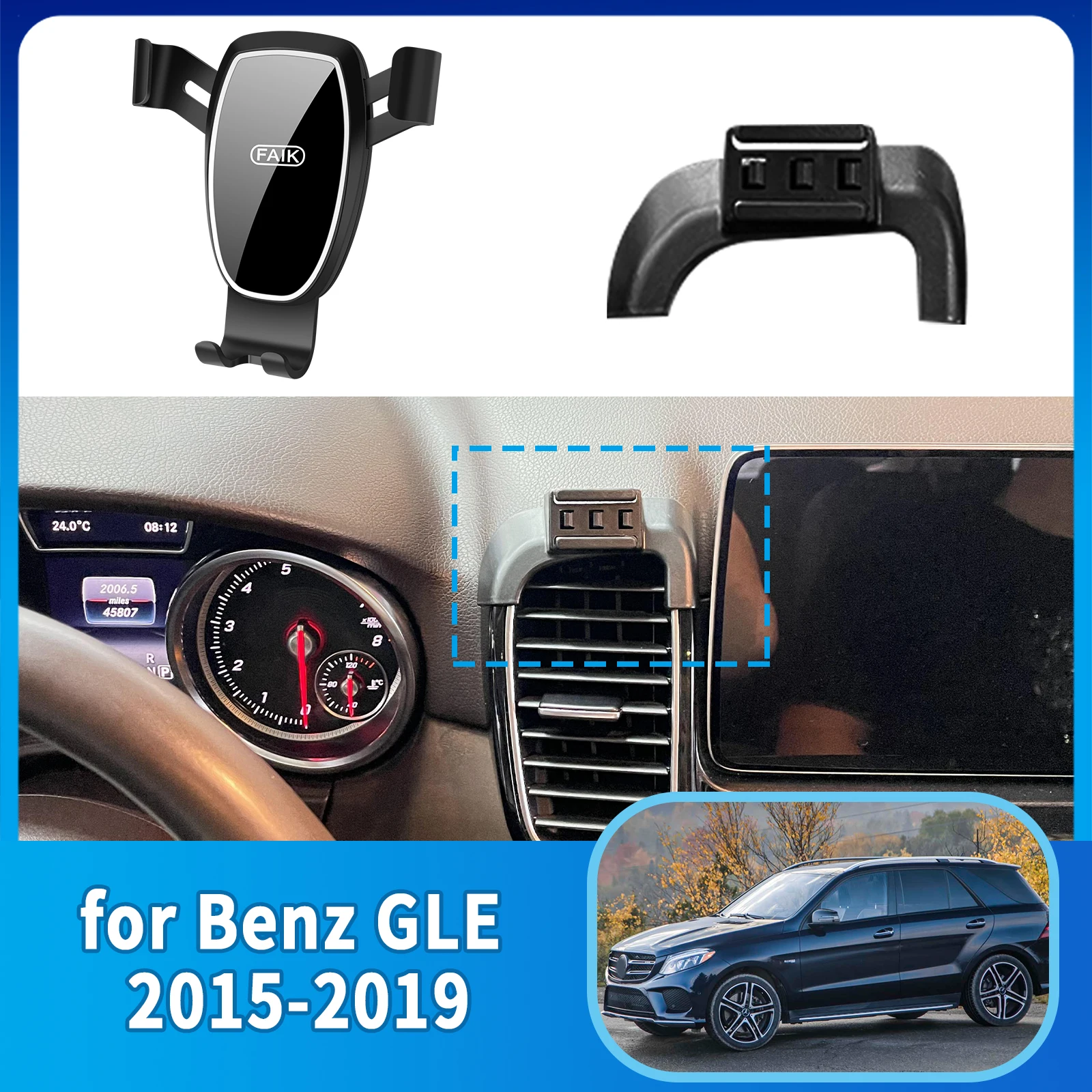 

Автомобильный держатель мобильного телефона для Mercedes Benz GLE W166 2015 ~ 2019 аксессуары GPS кронштейн навигационная подставка авто