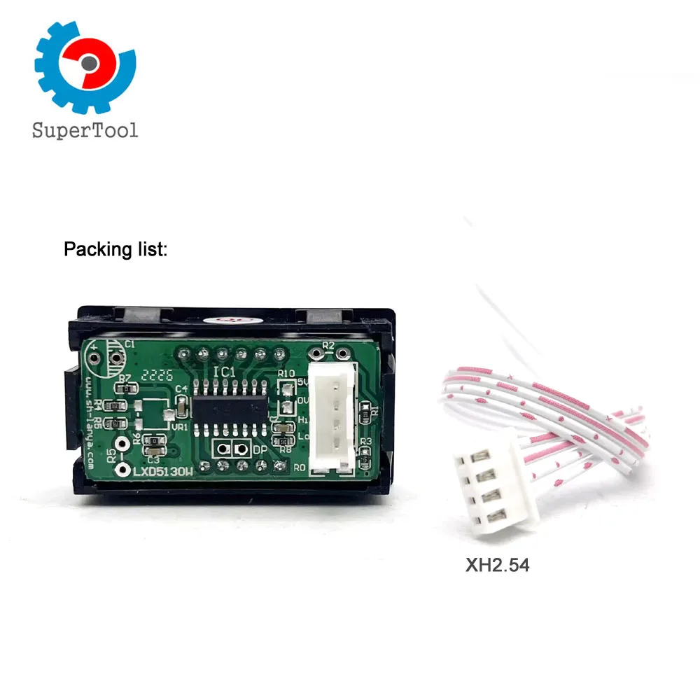 Misuratore di corrente digitale LXD5130 alimentatore DC5V, ingresso 0-1V, mostra 0-999 per saldatrici Inverter 42x26MM, 3 LCD XH2.54 4pin