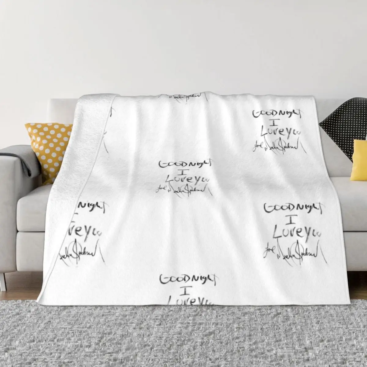 

MJ “GOODNIGHT I LOVE YOU” (ORIGINAL) Throw Blanket Blankets For Bed Blanket Luxury blankets for winter heavy blanket to sleep