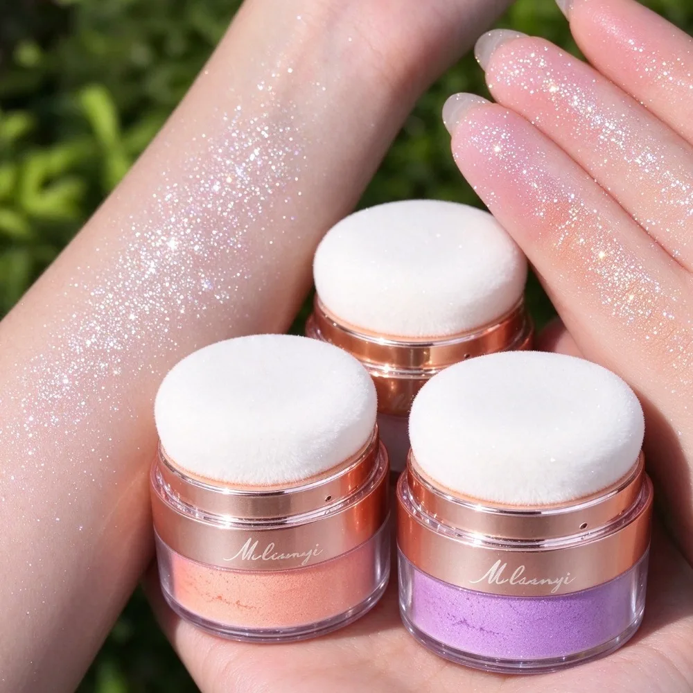 Glitter Fairy Highlight Pat Powder Bride Wedding Highlight Powder Body Glitter Powder To Create Sparkle Makeup,for Gift/Party