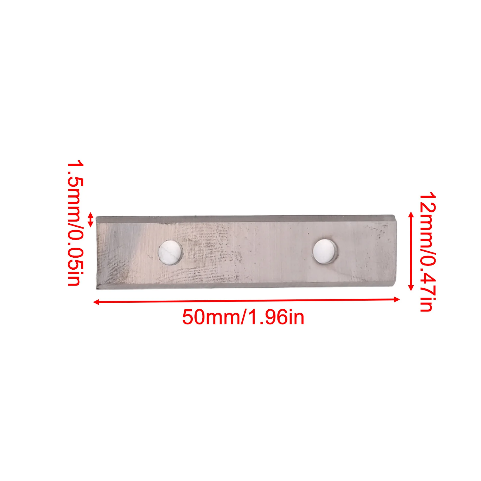 10pc Rectangular Blades 50x12x1.5mm Carbide Reversible Insert Cutter Blades Paint Scraper Blades With A Plastic Container