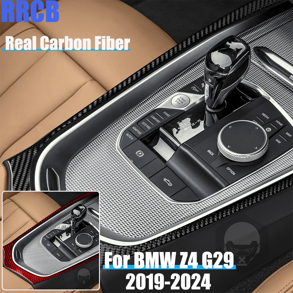

Настоящее углеродное волокно, автомобильные аксессуары, полоса переключения передач, декоративная накладка, мягкая наклейка на чехол для BMW Z4 G29 2019 2020 2021 2022 2023 2024