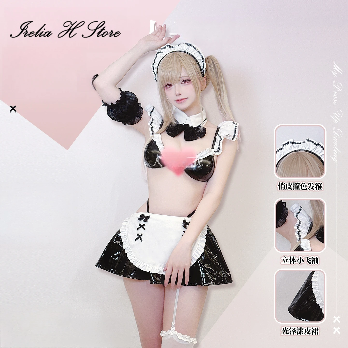 

Irelia H Store Anime My Dress-Up Darling Kitagawa Marin Cosplay Costume Kitagawa Marin Navy style swimsuit Bikin