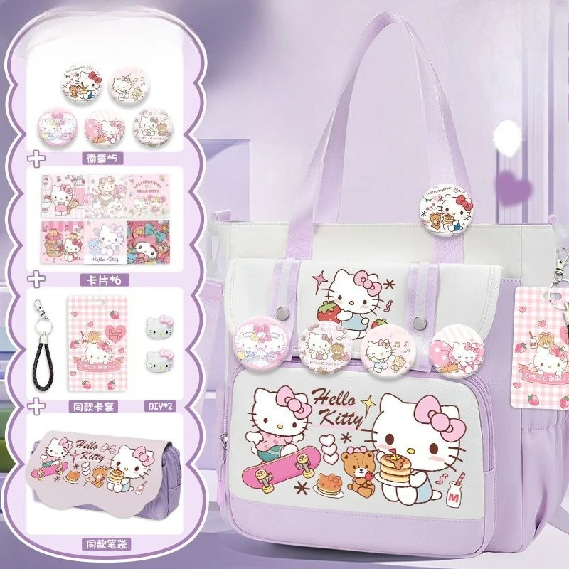 Sanrio Hello Kitty make-up bag creative high-value cartoon printing large-capacity portable student portable messenger bag gift