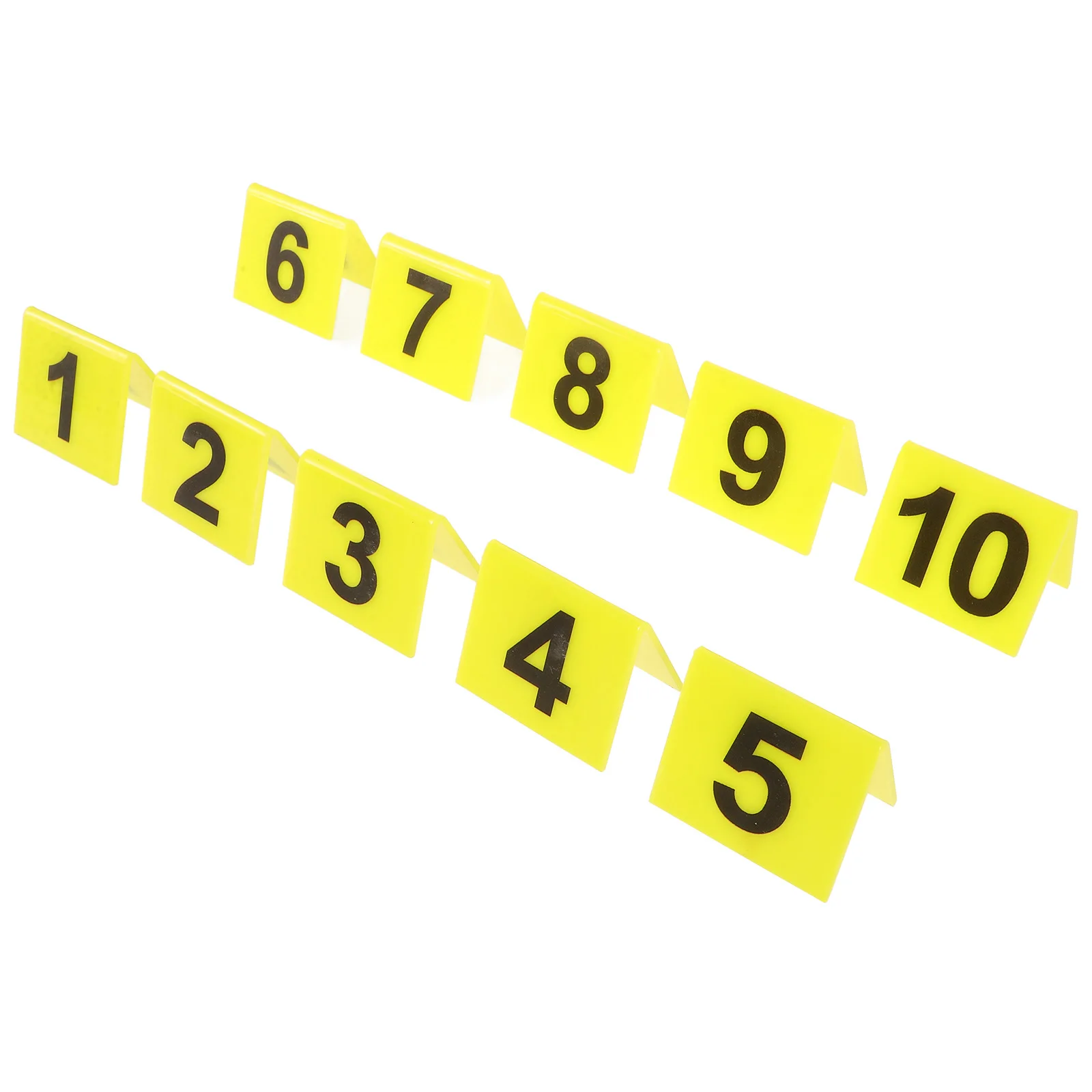 

10pcs Evidence Mark Decoration Yellow Acrylic Crime Scene Number Tents Table PlaceMarkers Games Props Wedding Banquet