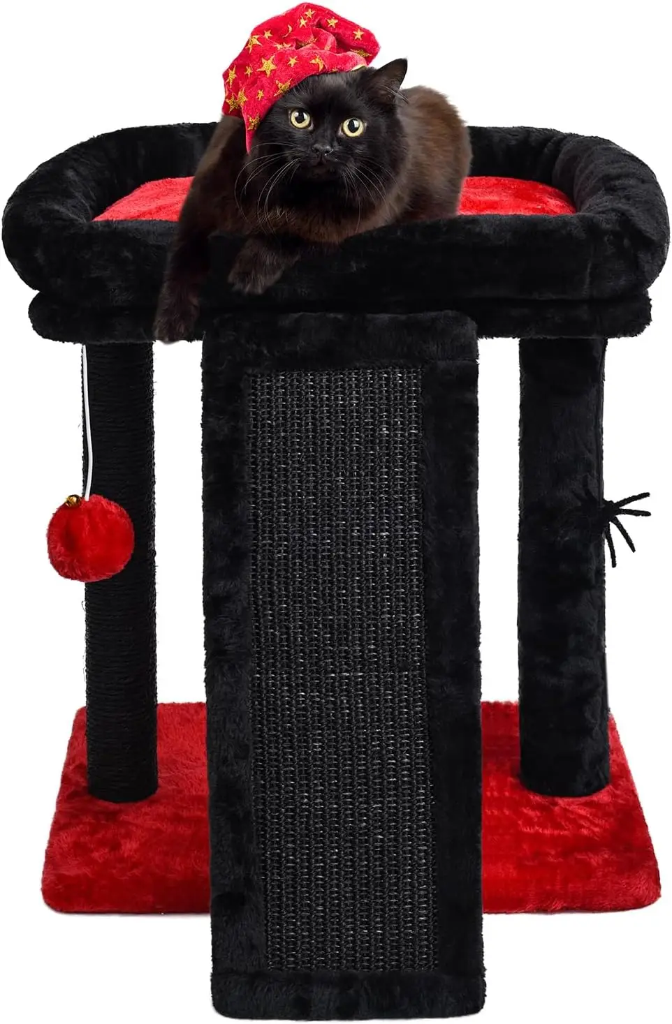 

Small Gothic Cat Tree for Indoor Cats, Scratching Board with Perch, Cat Scratching Post for Adults
