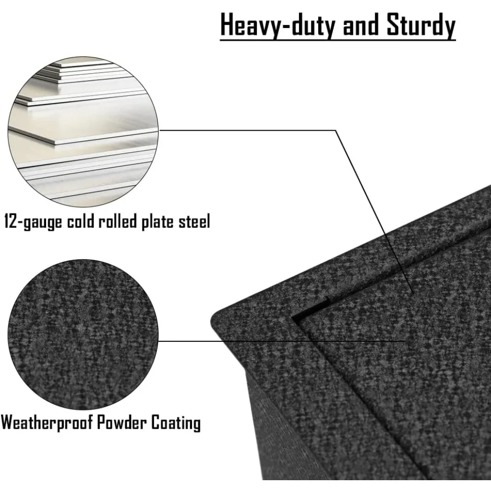 خزنة آمنة لوحدة التحكم المركزية، صندوق قفل قبو وحدة التحكم في السيارة WASAI Premium متوافق مع 2023-2025 Chevy Silverado 1500