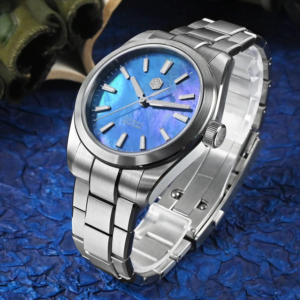 San Martin 39mm Luxury Dress Men Watch Miyota 90S5 MOP Dial Gada Automatic Mechanical Watches Waterproof 10Bar Luminous SN0144