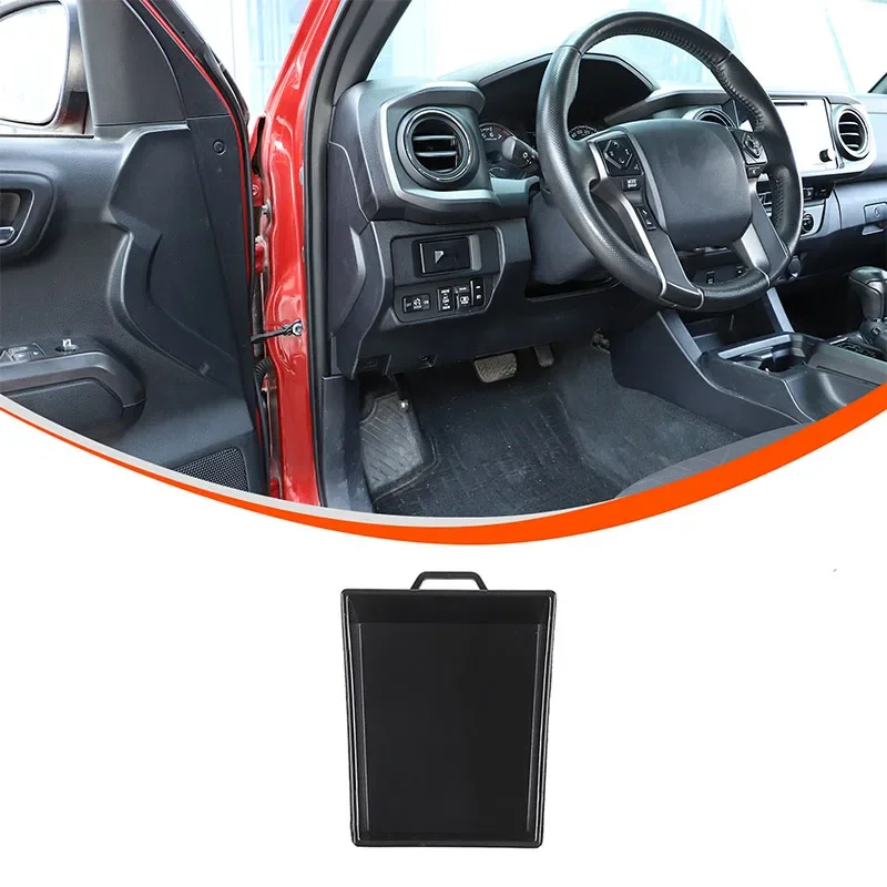 

For 2016-2022 Toyota Tacoma ABS black car styling car steering wheel left drawer style storage box car interior accessories