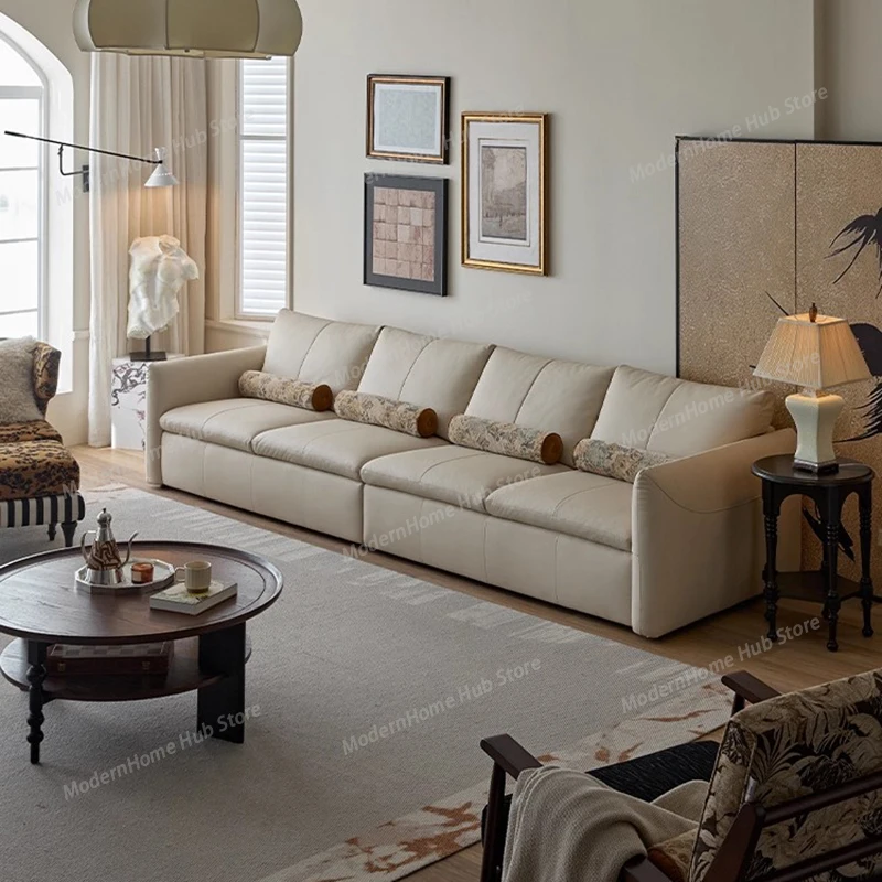 White Leather Living Room Sofas Minimalist Designer Lounge Living Room Sofas Mid Century Balcony Sillon Cama Home Furniture