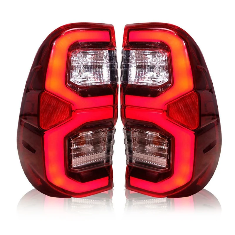 For Hilux Revo Rocco 2015-2020 Auto LED Rear Lights Turn Signal Reverse Additional Brake Light Lamp Pickup Car Tail Lamps