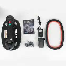 GRABO Portable Electric Vacuum Suction Cup Lifter for Wood Drywall Granite Glass Textured Surface Heavy Lifting Tool Tile Tool