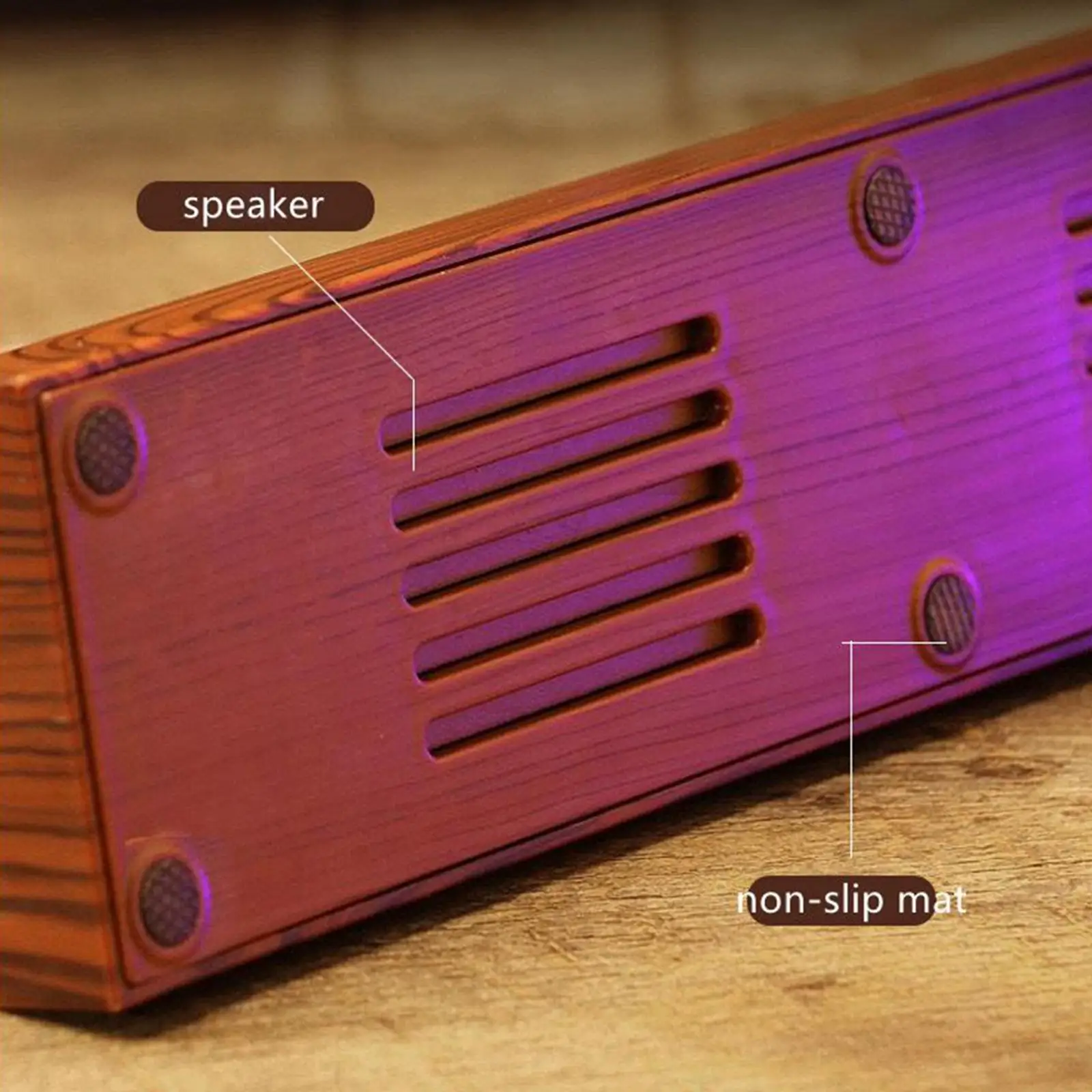Imitated Nixie Tube Clock Multiple Light Mode Adjustment Color Changing Digital Alarm Clock for Bedroom Desktop Home Decor