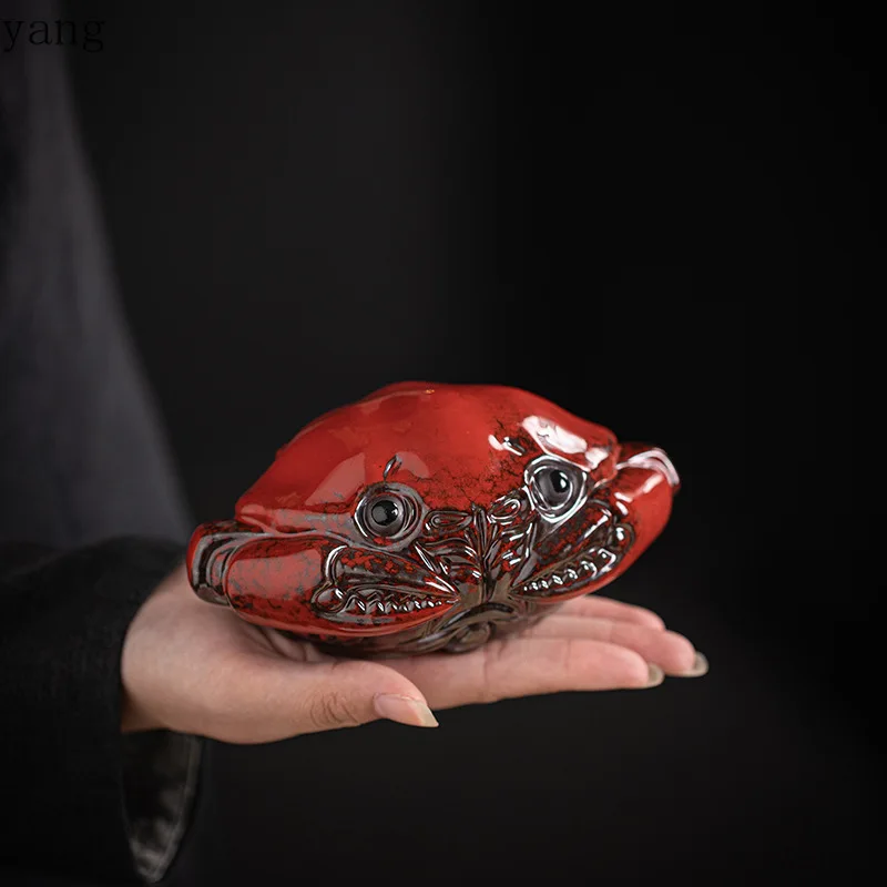 CX ceramic small crab tea pet ornament can raise creative tea play simulation crab ornament