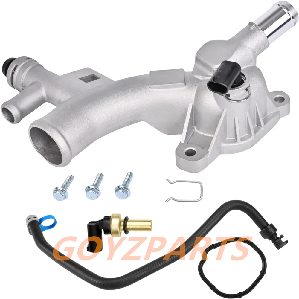 

25193922 55565334 Aluminum Coolant Thermostat Housing Water Outlet & Inlet Hose For Chevrolet Cruze Sonic Trax Buick Encore 1.4L