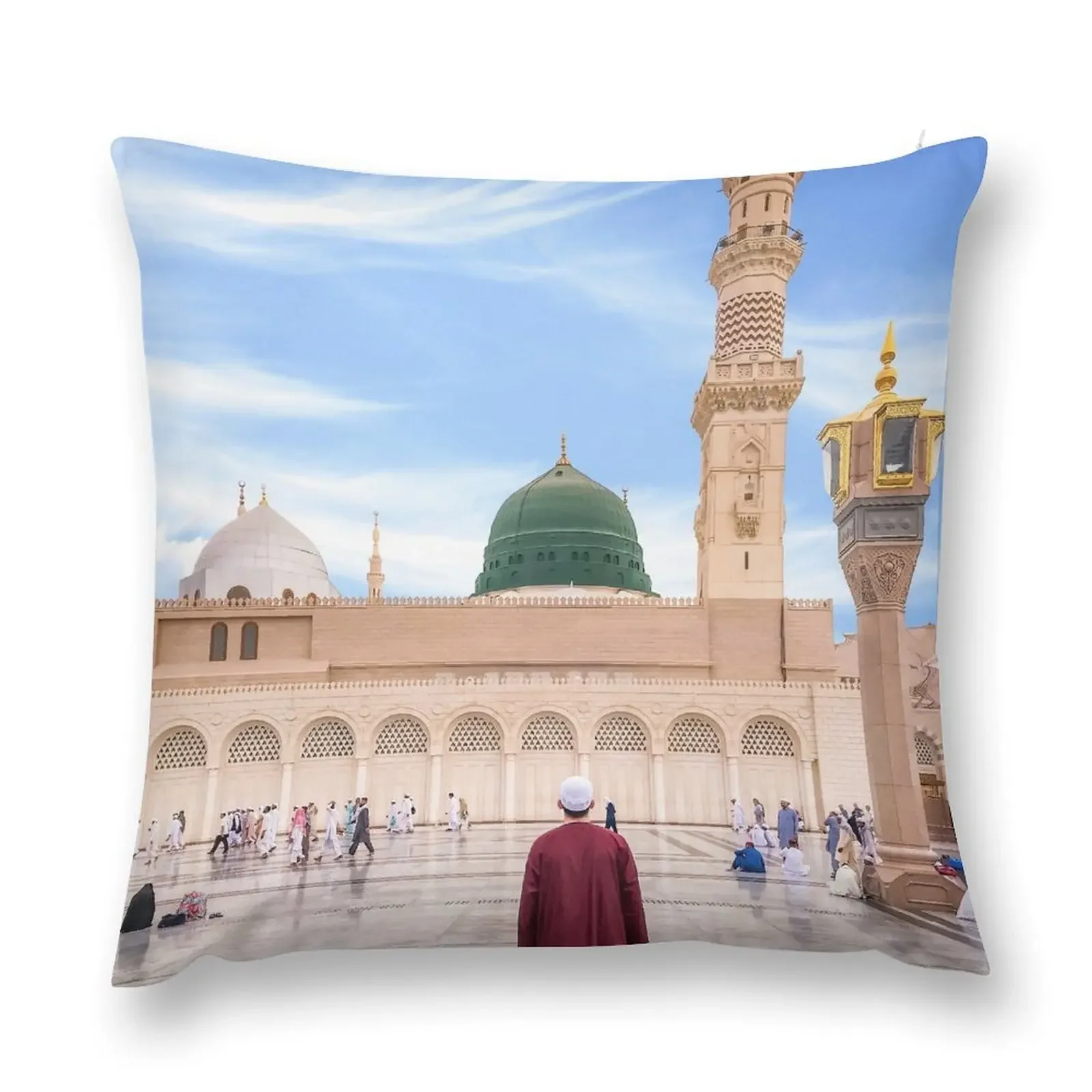 

Al madina background, wallpaper Throw Pillow Embroidered Cushion Cover christmas ornaments 2025 pillow