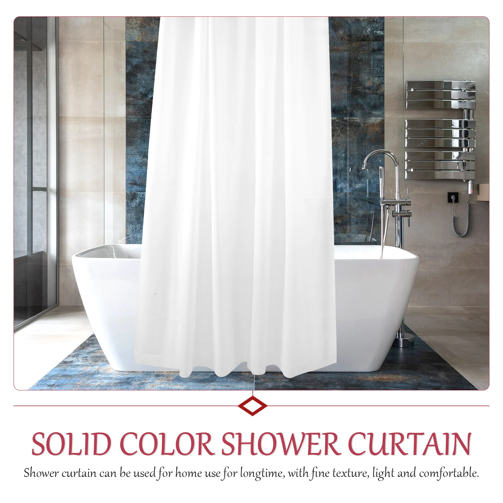 

Waterproof Shower Curtain Washable No Punching Fabric Tomorrow Bath Curtains Bathroom