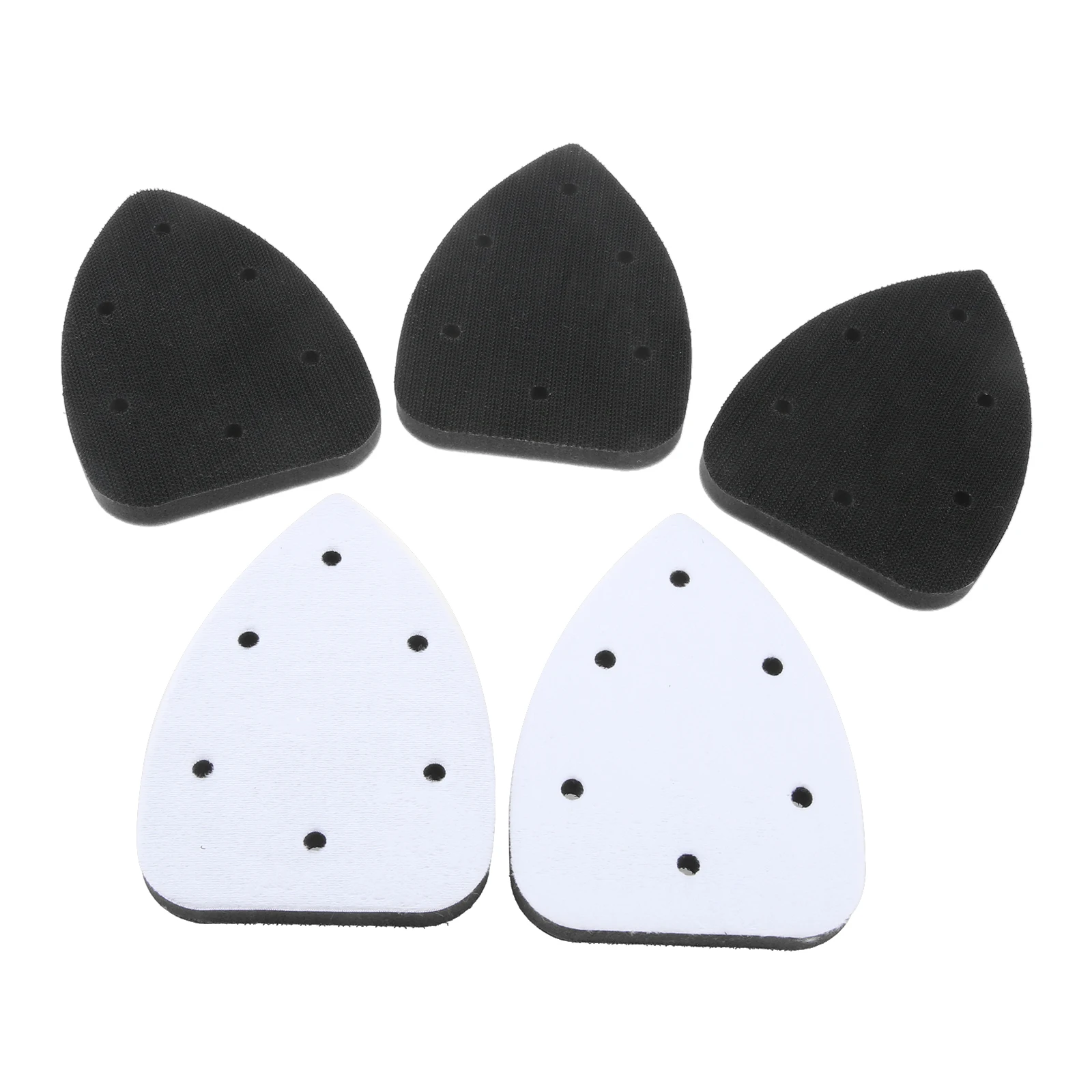 5pcs Mouse Sander Interface Pad Foam Sanding Disc Backing Pads Hook &Loop Multi-Hole Dust Collection Detail Sander Woodworking