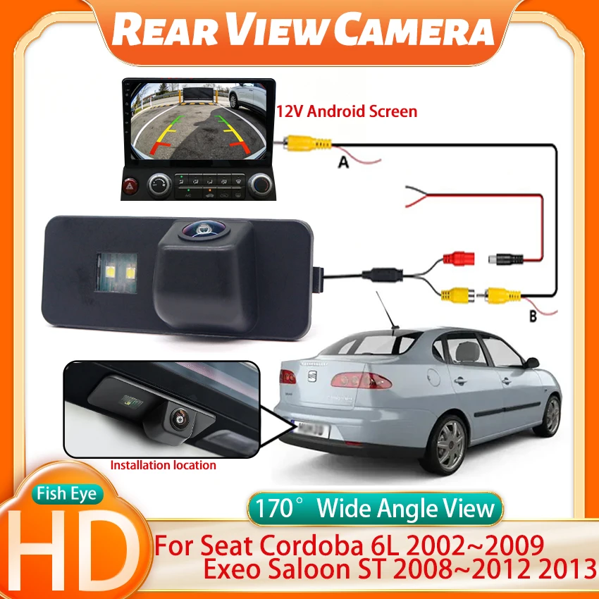 

CCD HD Waterproof Car Parking System Reversing Backup Rear View Camera For Seat Cordoba 6L 2002~2009 Exeo Saloon ST 2008~2013