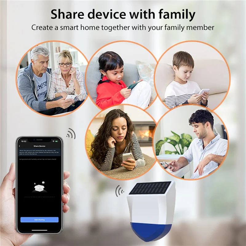 A73E-2X NEO Graffiti Smart Audible Alarm Zigbee Outdoor Sound And Light Alarm Waterproof Solar Sound Light Alarms