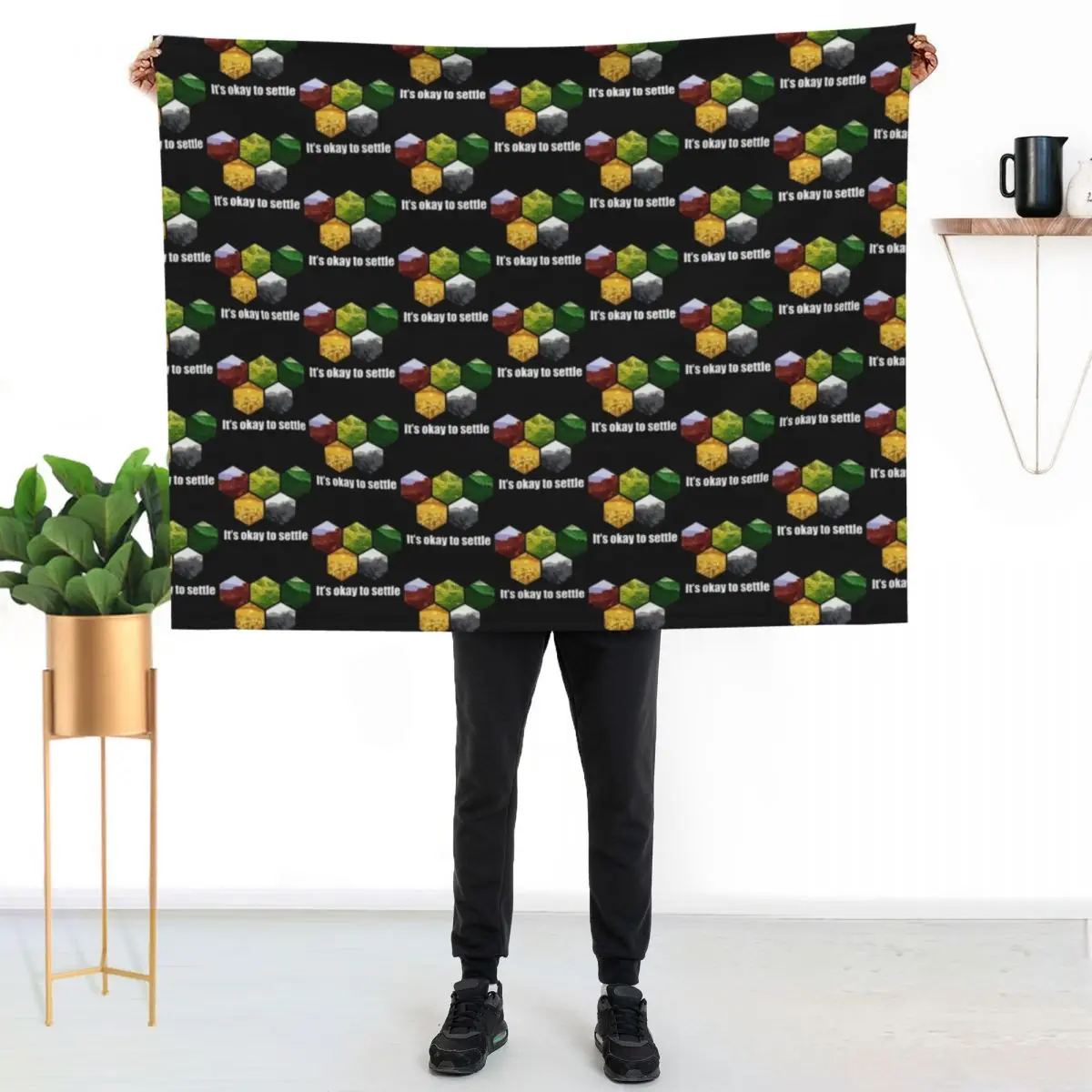 It_s Okay to Settle Throw Blanket Sofa Quilt Cute Decorative Sofa Camping Soft Big Luxury Designer Blankets