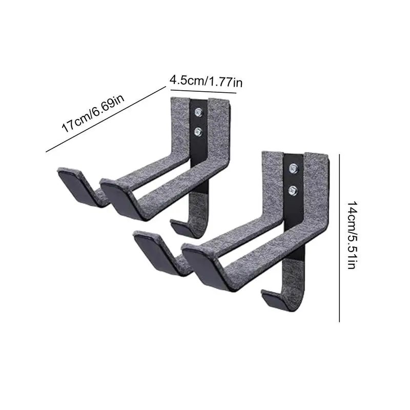 Wall montado prancha Rack, armazenamento Rack, skate cabide, 1 par