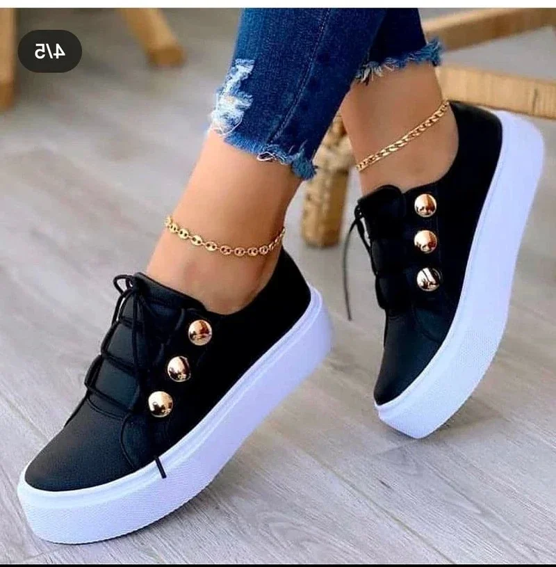 Women Casual Sneakers Woman Fashion Spring Leather PU Sneakers Female Platform Vulcanize Shoes Zapatillas De Mujer