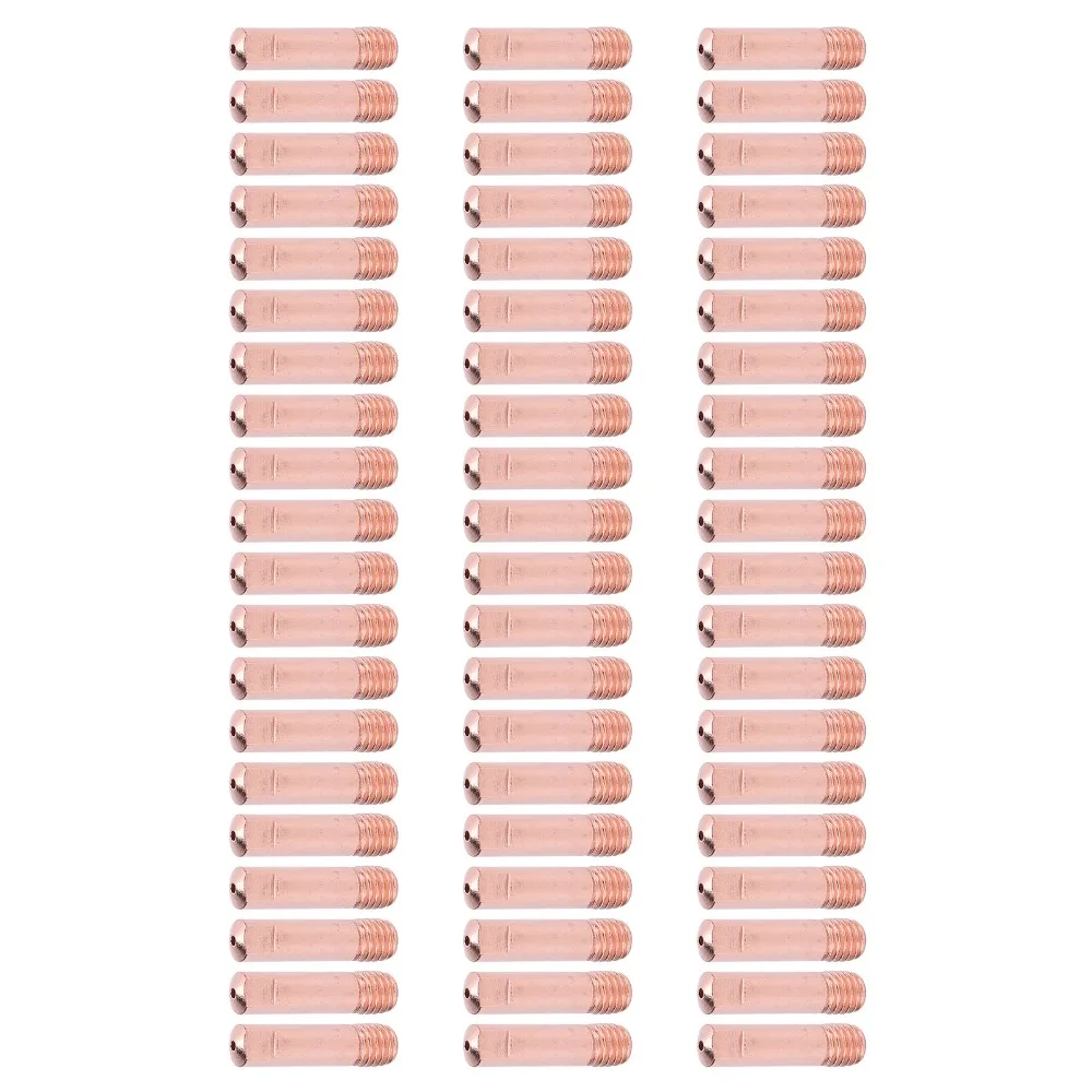 60Pcs 1.2mm MIG Welding Contact Tips Easy to Install Rose Gold Welding Gun Contact Tips Copper MIG Welder Contact Tips