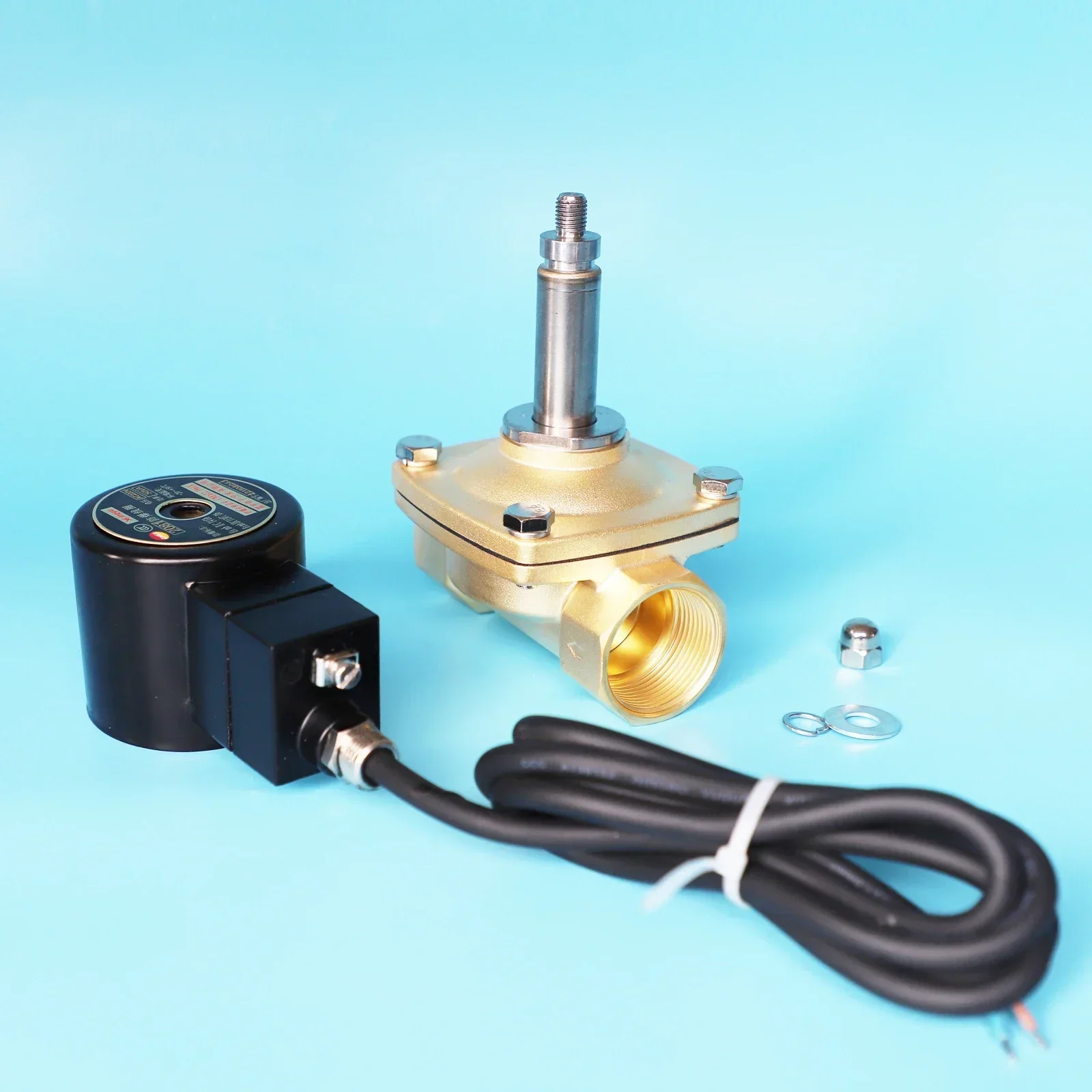 Super brass direct acting 220 volt grade high temp 2 way normally closed 12v explosion proof solenoid valve