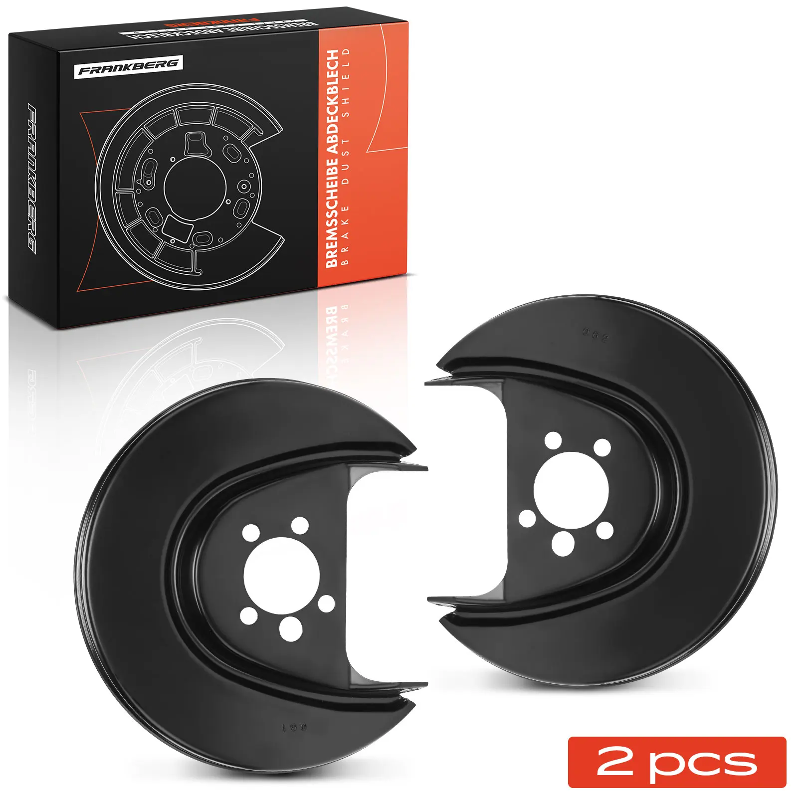 Frankberg 2x Anker plaatwerk Remschijf Achteras Beide Zijden Voor VW Polo Audi A1 A2 Seat Ibiza 3 4 Skoda 6R0615612 6R0615611