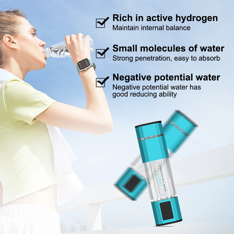 Hydrogens Generator ถ้วยกรองน้ํา 300ML 340ML เครื่องกําเนิดไฟฟ้าอัลคาไลน์ Rich ไฮโดรเจนน้ําแบบพกพาขวด PURE H2 Electrolysis