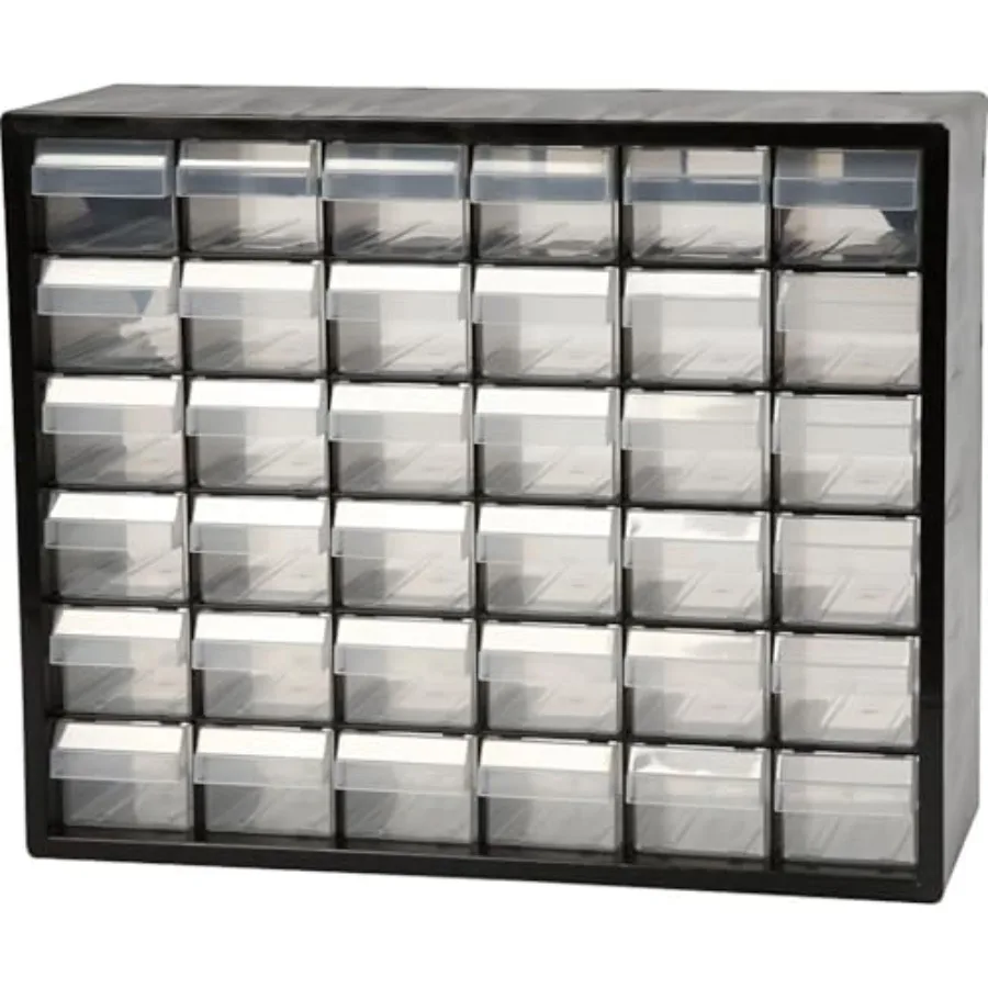 

Plastic Storage Cabinet 36-Drawer Black Organizer Impact Proof Plastic Drawer Small Parts Screws Nuts and Bolts Crafts Makeup a