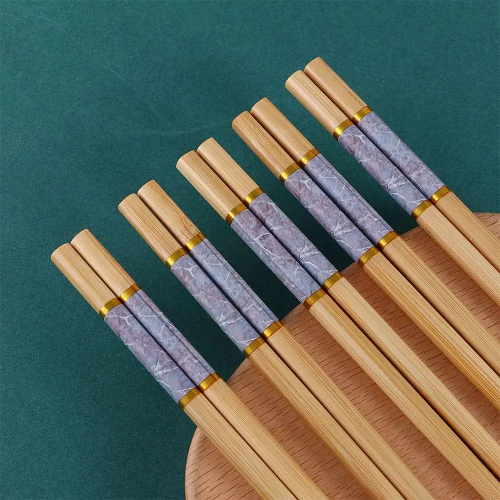 Bamboo Chinese Style Anti-skid Rice Gift Kitchen Supplies Chopsticks Tableware Dinnerware Set