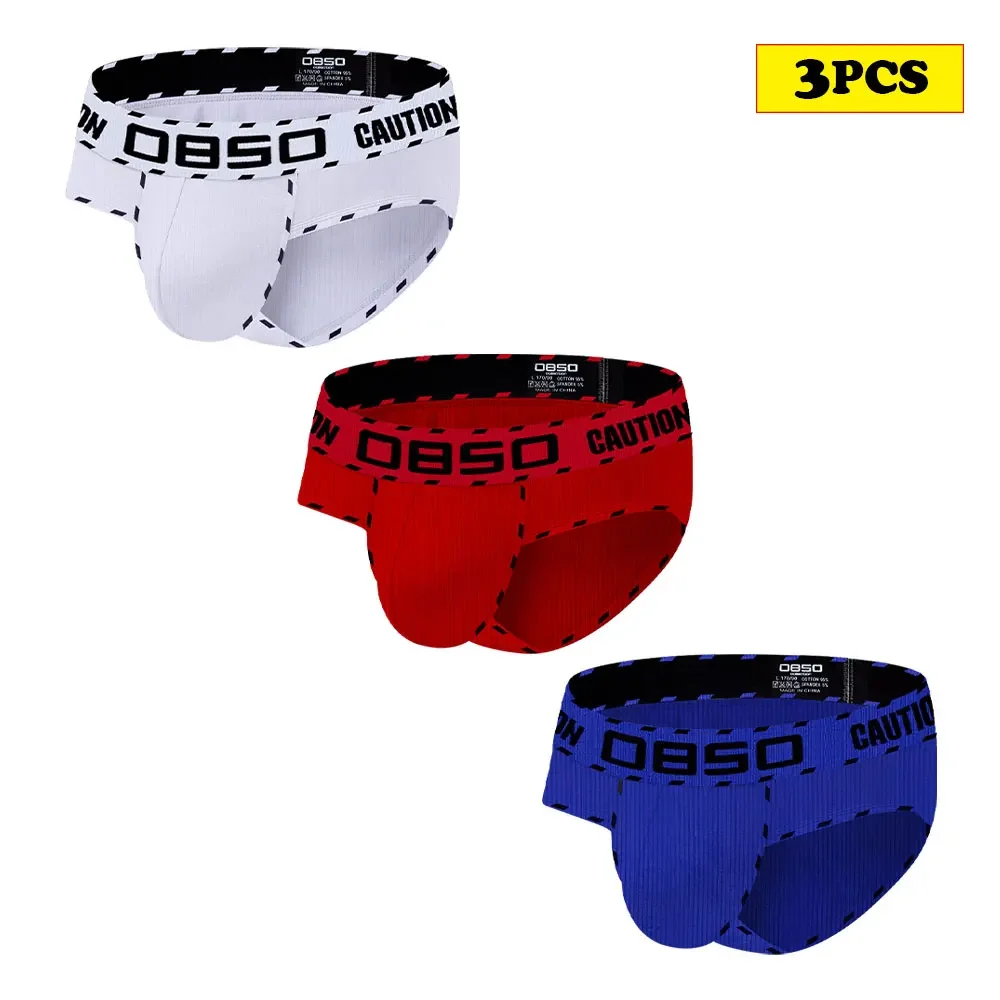 

3PCS Cotton Mens Underwear Slips Man Sexy Lingerie Man Bikini Jockstrap Briefs Shorts Underpants for Men