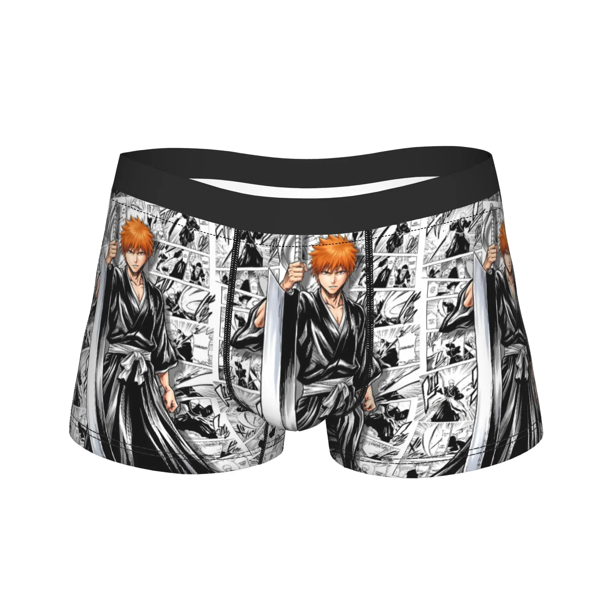 

Byakuya Kuchiki Bleach Underwear Males Panties Custom DIY Comfortable Trunk Hot Sale Shorts Briefs Plus Size