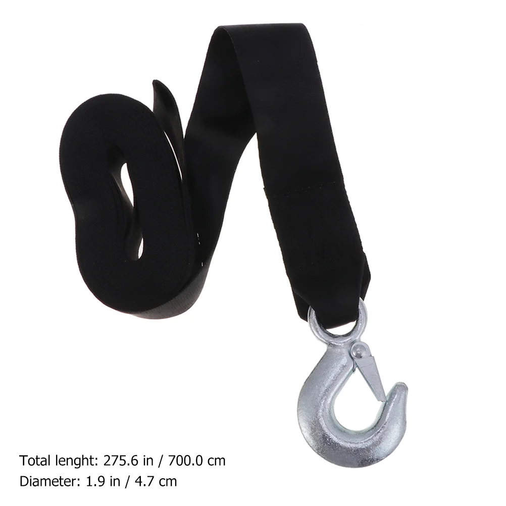 Replacement Winch Strap Rope with Hook for Loading Launching and Retrieving