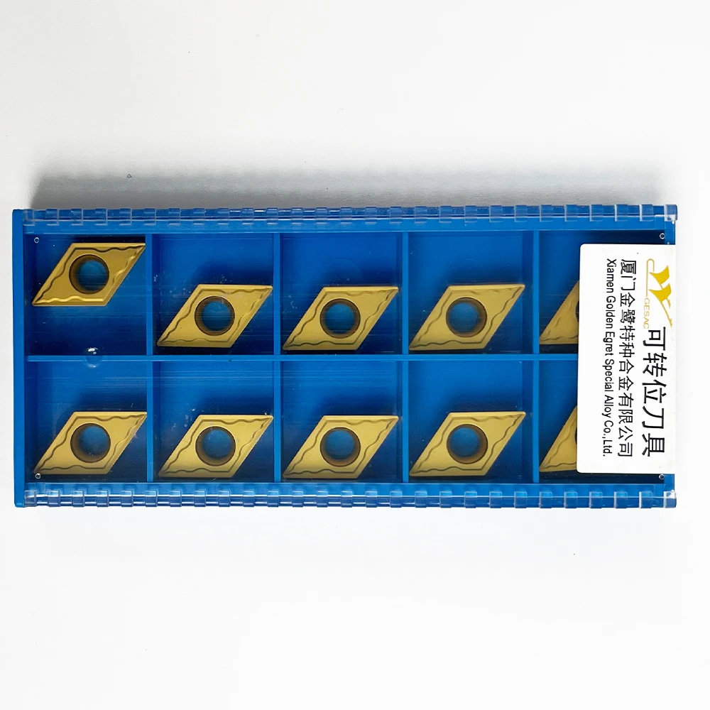 HUAZHICHUN-Herramienta de torneado de Metal de alta calidad, inserto de carburo, inserto de fresado CNC, DCMT11T304-GP, GP1115