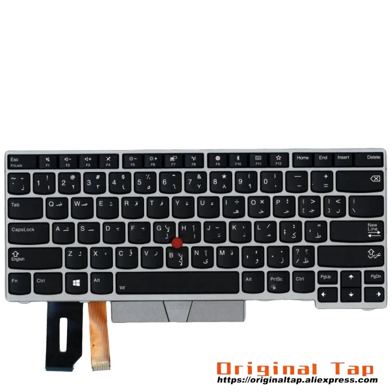 ARA Arabic Backlit Keyboard for Lenovo Thinkpad E480 E485 E490 T480S T490 T495 P43S L480 L490 L380 L390 Yoga 01YN345 01YN425