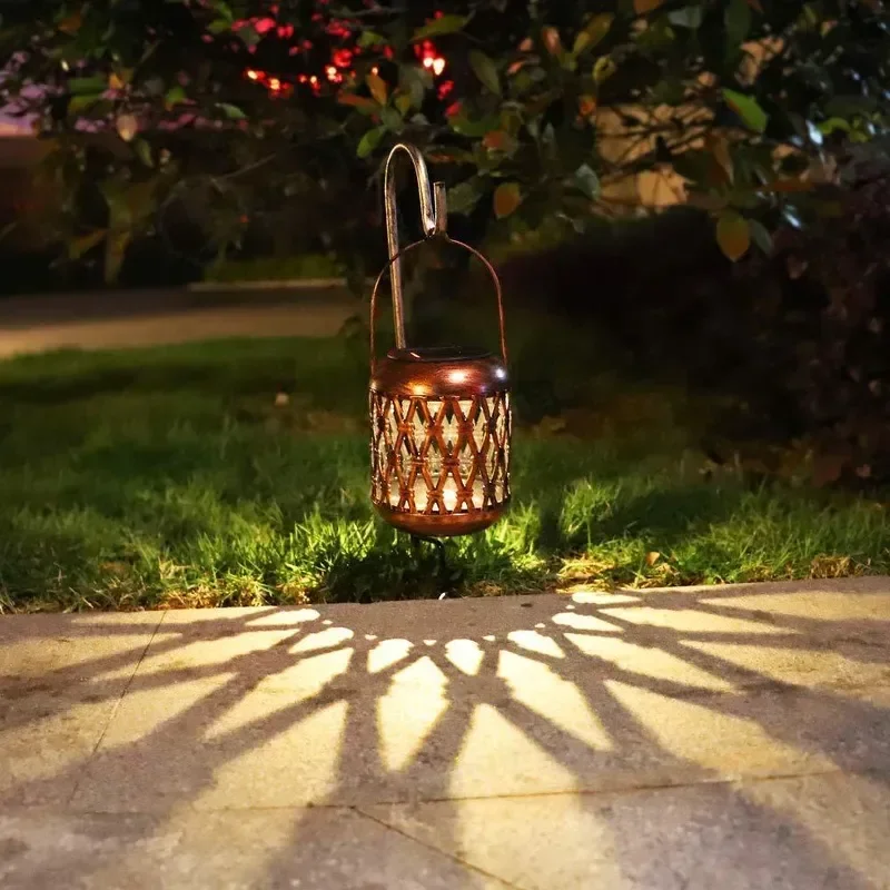 Wrought Iron Solar Outdoor Waterproof and Rust-proof Ambient Light Courtyard Balcony Wall Wall Hanging Light