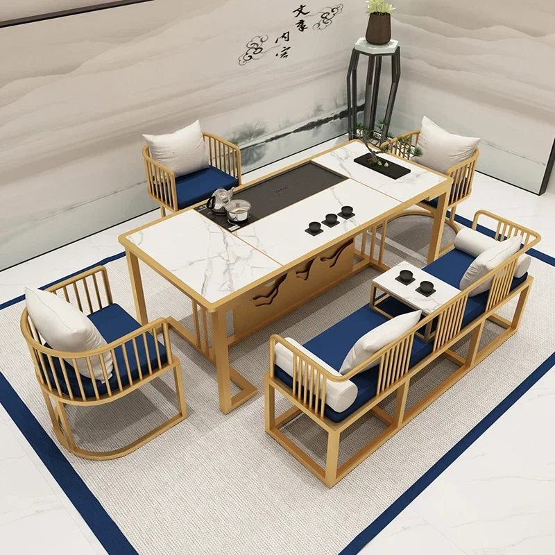 

Customized simple modern tea table and chair combination marble