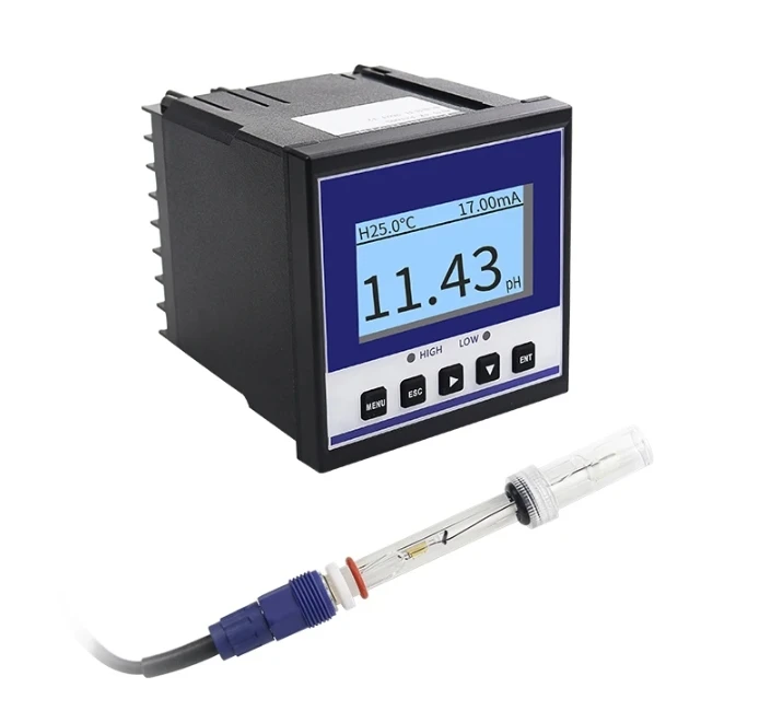 pH Meter Test Instrument Sensing Electrode With Temperature Compensation Probe New