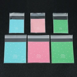 100Pcs/Lot Plastic Cookie Gift Bag Transparent Cellophane Polka Dot Candy Self Adhesive Wedding Birthday Party Cookie Gift Bag