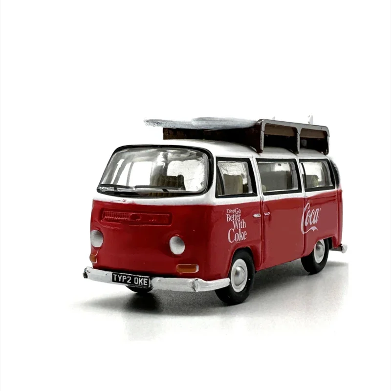 1:76 Scale Diecast Alloy Co Branded Cola Tourist Bus Toys Cars Model Classics Adult Collection Souvenir Gifts Static Display