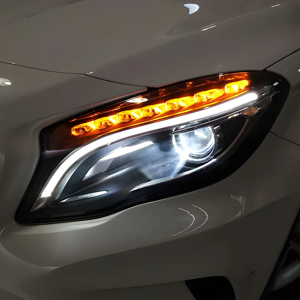 

Автомобильные передние фонари для Benz Gla 200 W156 X156 2015-2019, обновленная сборка автомобильных фар, светодиодный объектив проектора, аксессуары для инструментов