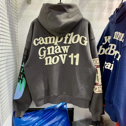 Imagen 2 del producto Sudadera con capucha Vintage CPFM Kids See Ghosts FREEEE para hombre y mujer, sudaderas con estampado en relieve, sudaderas extragrandes con capucha